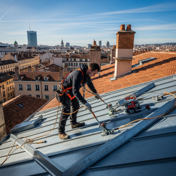 Assurance RC décennale d'un couvreur zingueur spécialisé en rénovation de toiture à Lyon - couvreur bardage zinc Meyzieu